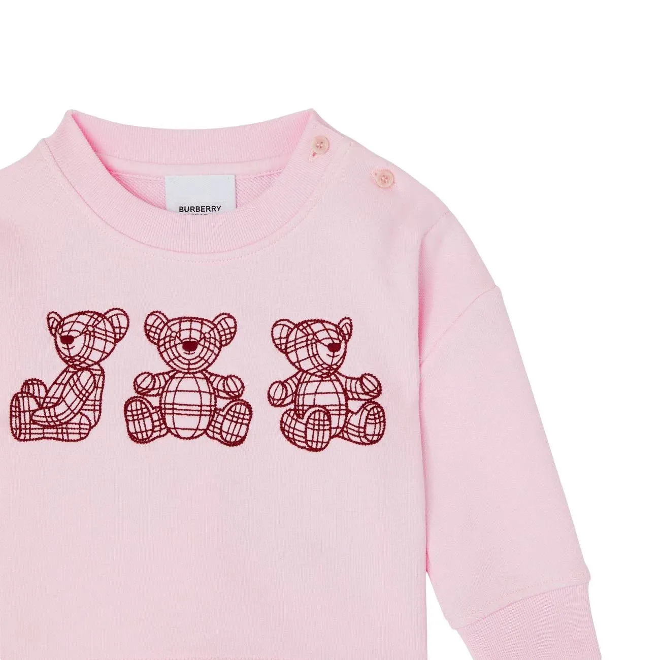 Burberry Baby Girls Pink Bear Sweatshirt