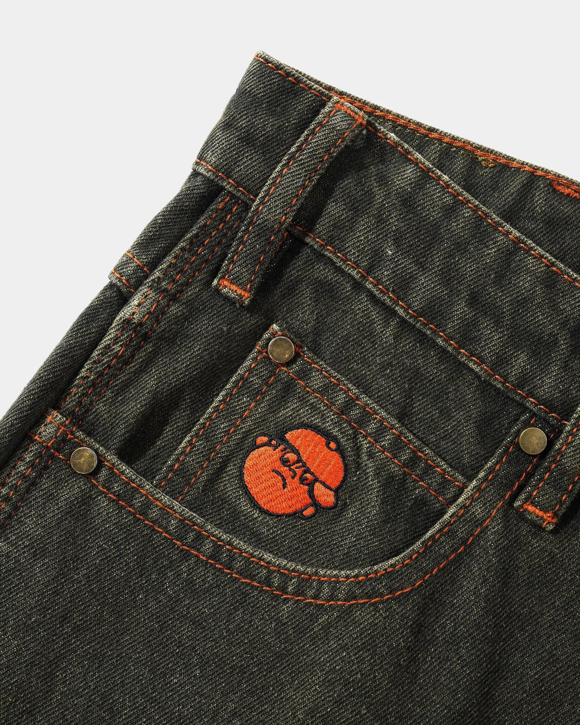 BUTTER GOODS SANTOSUOSSO DENIM JEANS - DARK ARMY WASH
