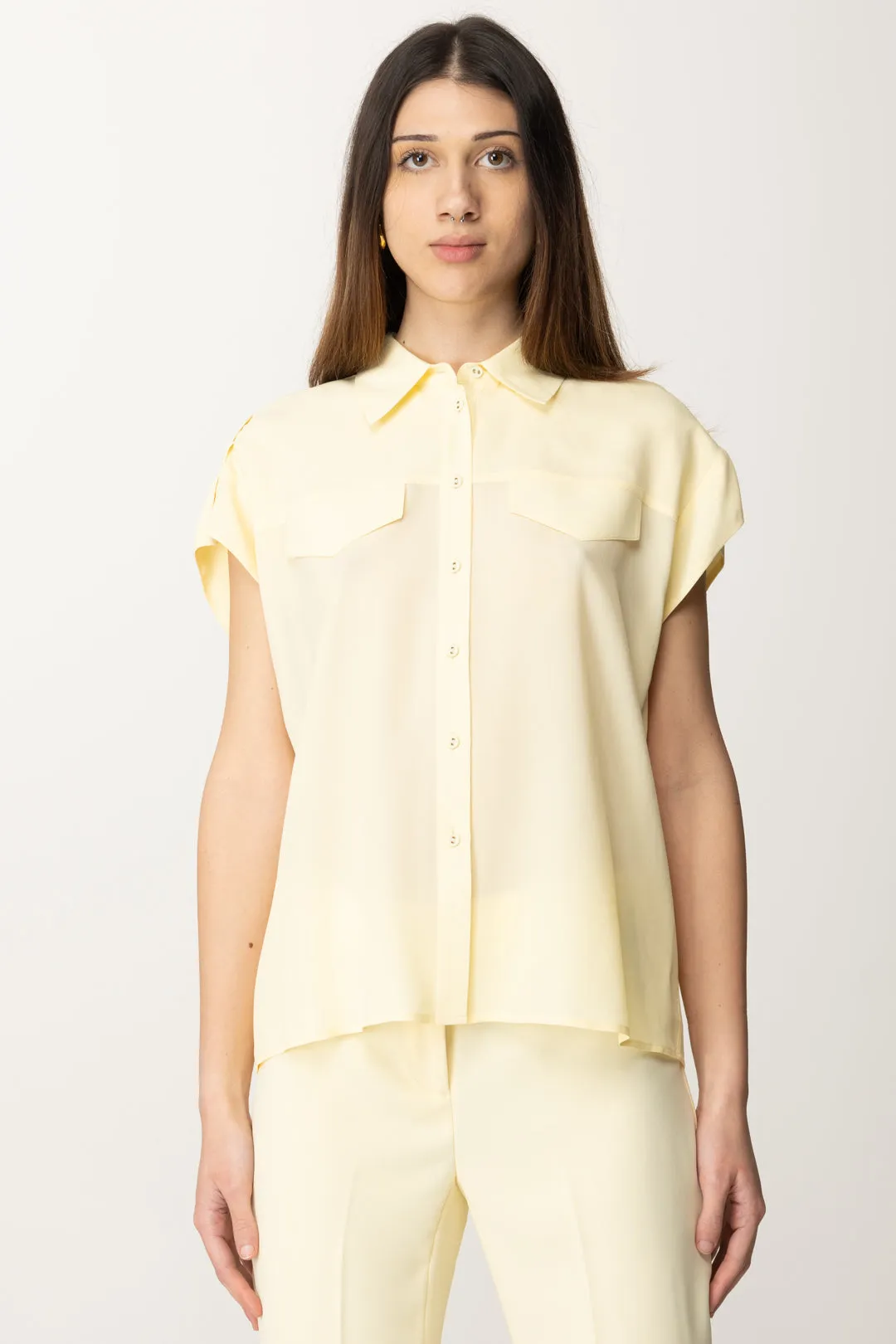 Camicia Over In Misto Seta