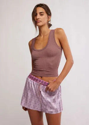 Canotta Clean Slate Tank Chocolate di Free People