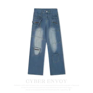 CE | American Retro Multi-Pocket Straight Leg Jeans