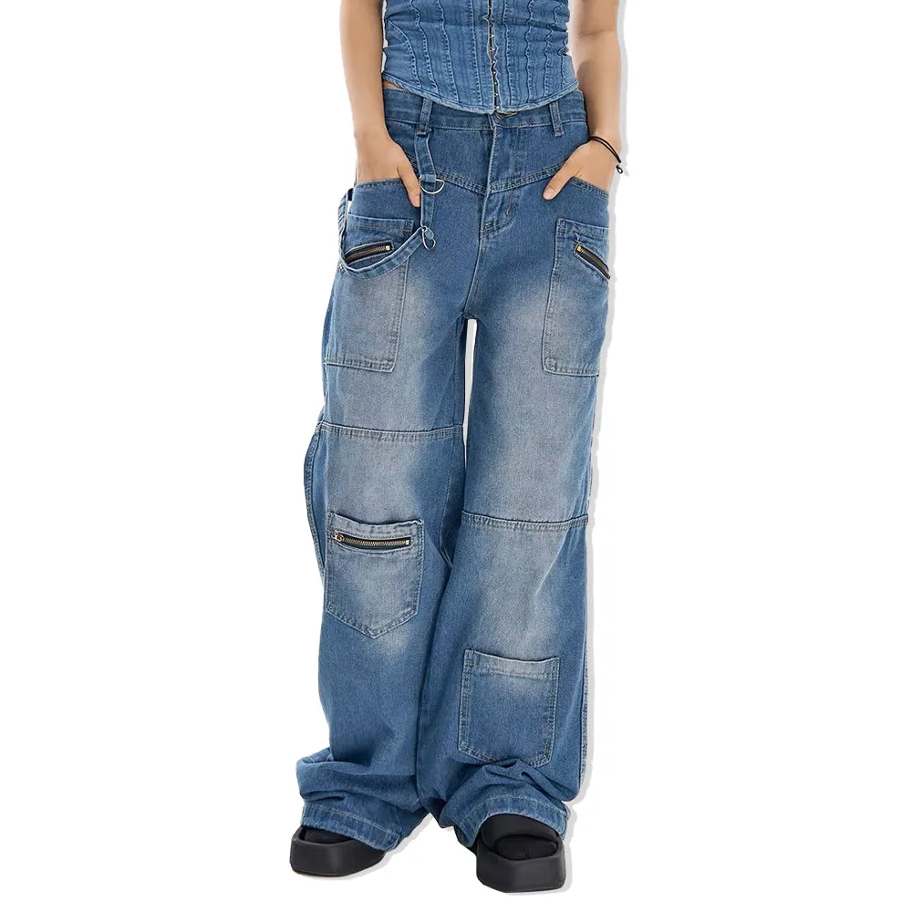 CE | American Retro Multi-Pocket Straight Leg Jeans