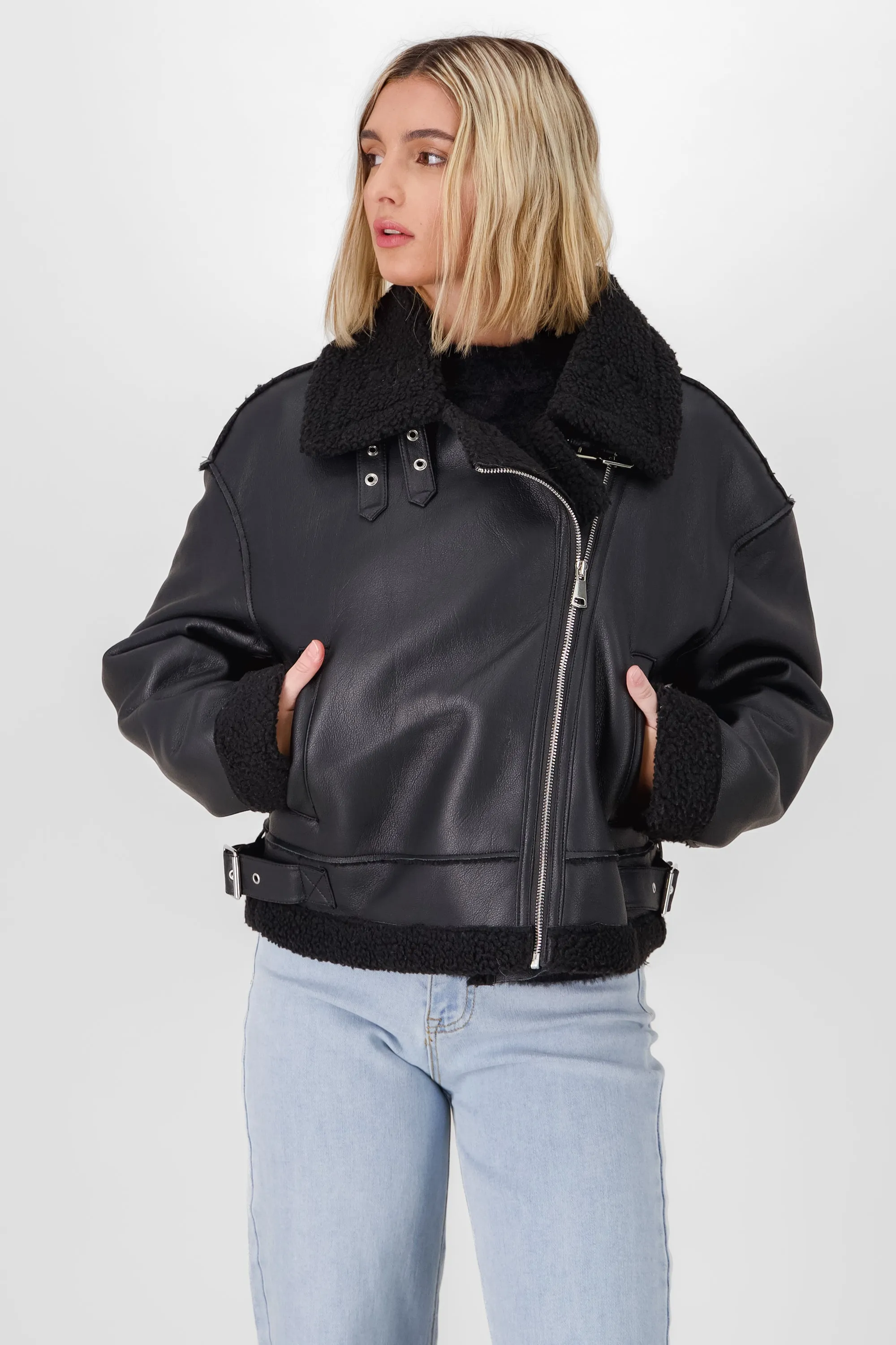 CHAMARRA BIKER BORREGO