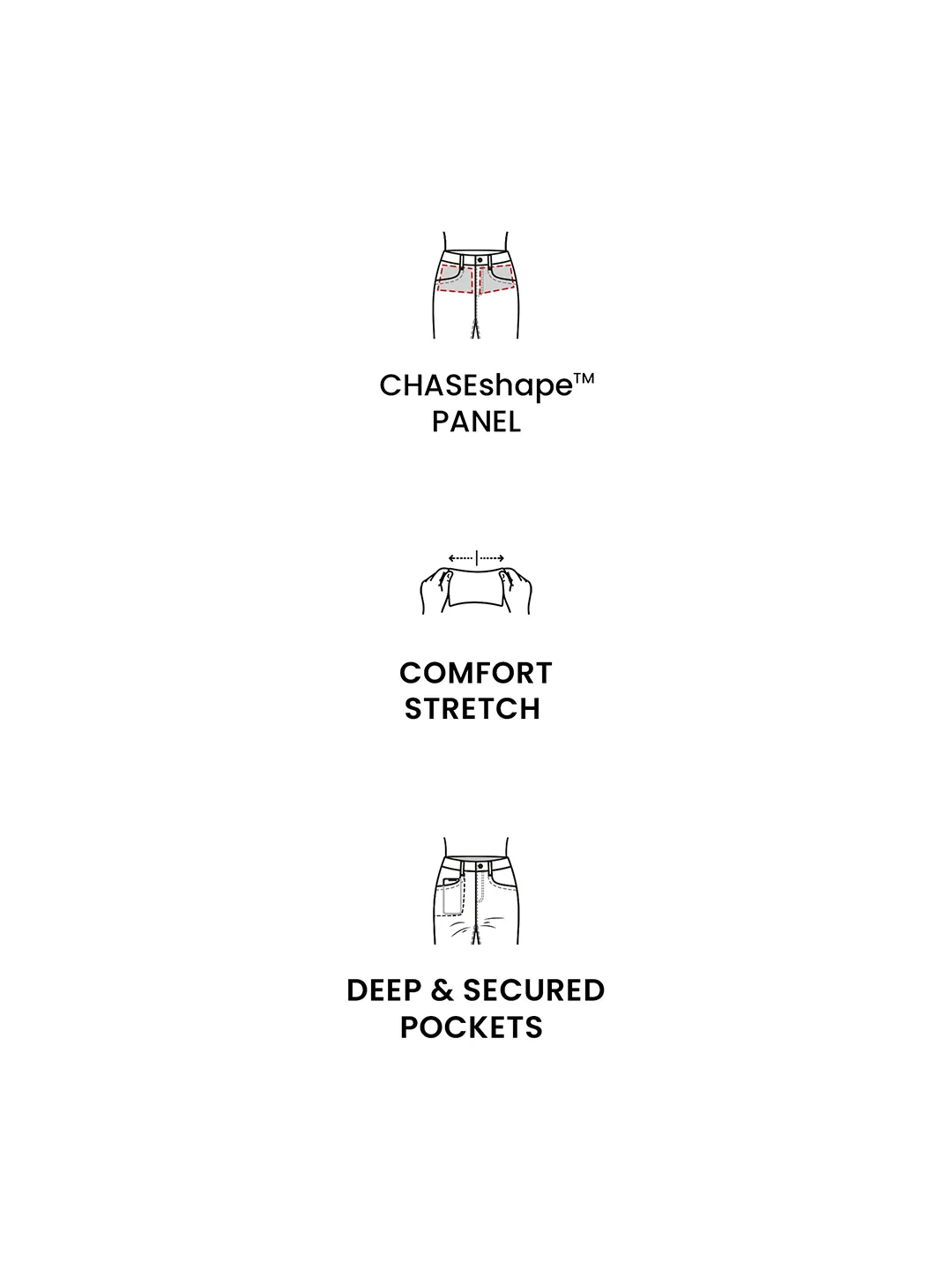 CHASEshape™ Light-Blue Wide-Leg High-Rise Stretchable Denim Jeans