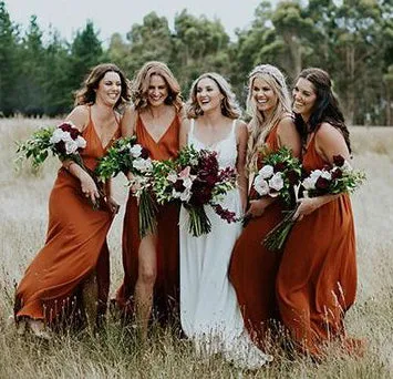 Cheap Simple Sexy Side Split Long Bridesmaid Dresses, BG51244