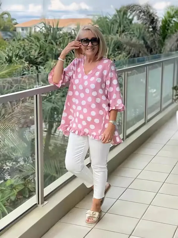 Chloe - Trendy V-Neck Blouse