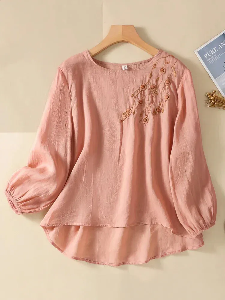 Clara | Floral Embroided Blouse