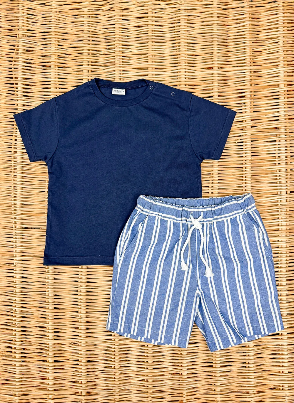 Cotton Striped Shorts