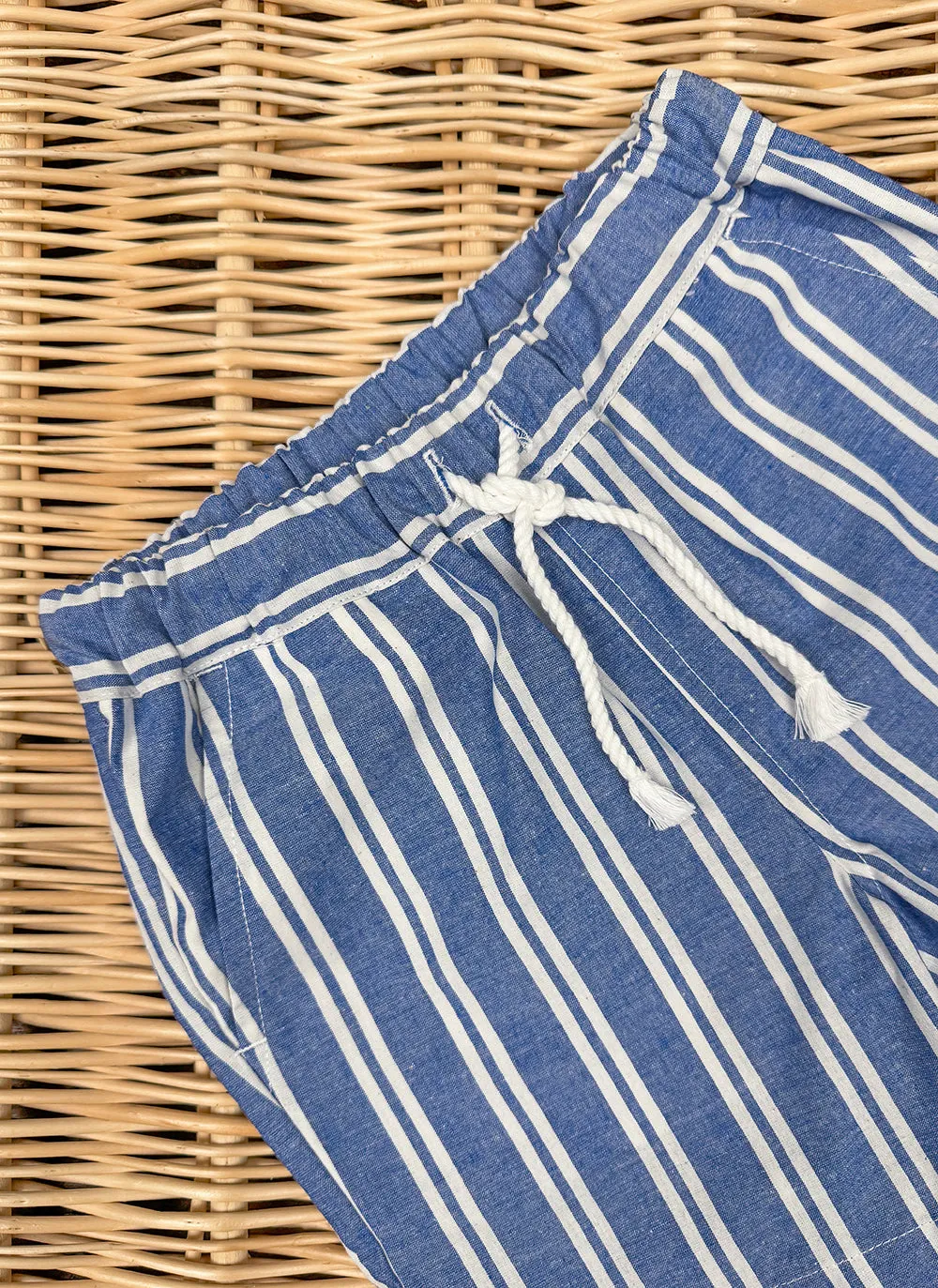 Cotton Striped Shorts