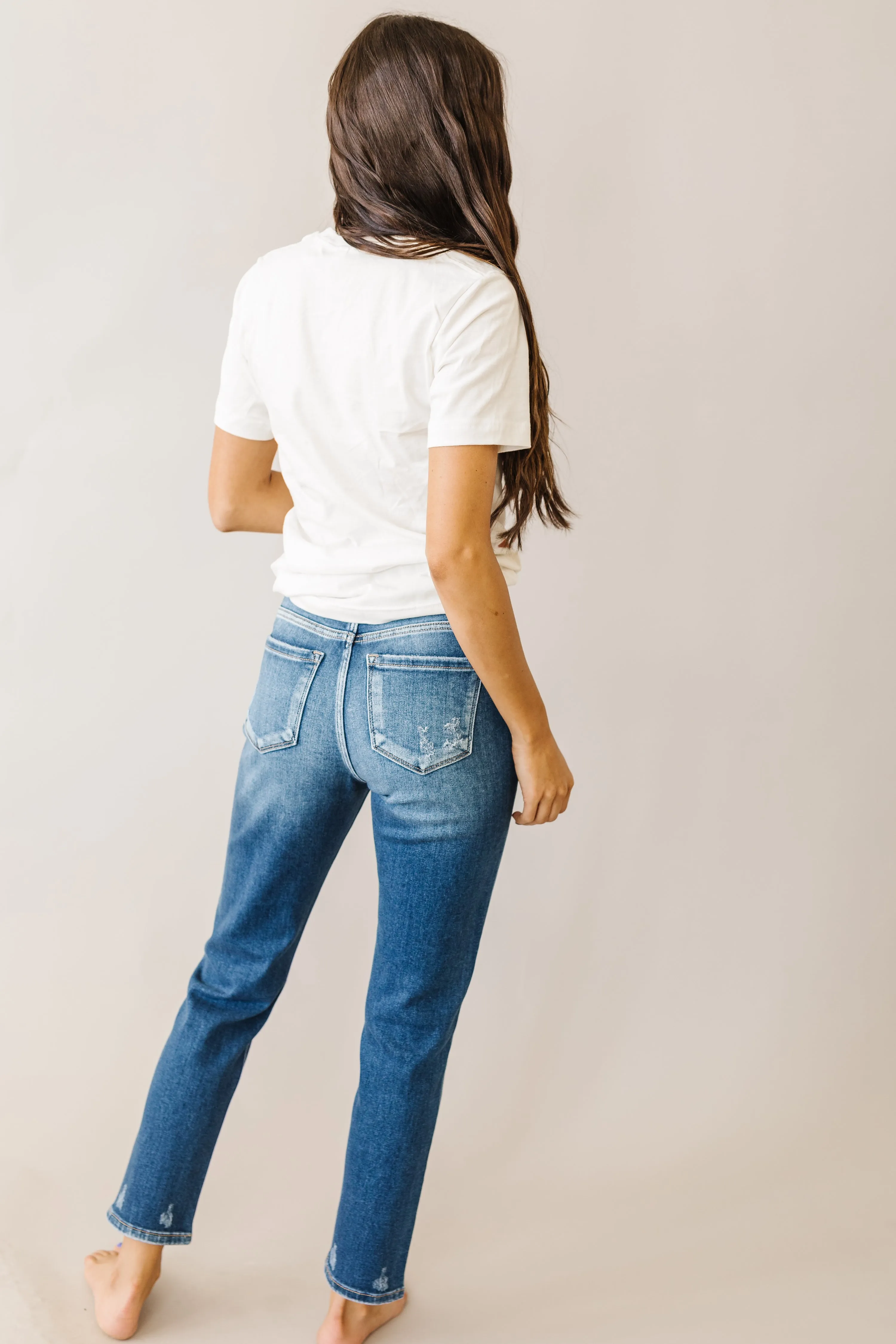Crazy Little Thing Kancan High Rise Button Straight Denim
