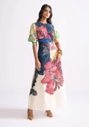 Daisy printed a-line dress
