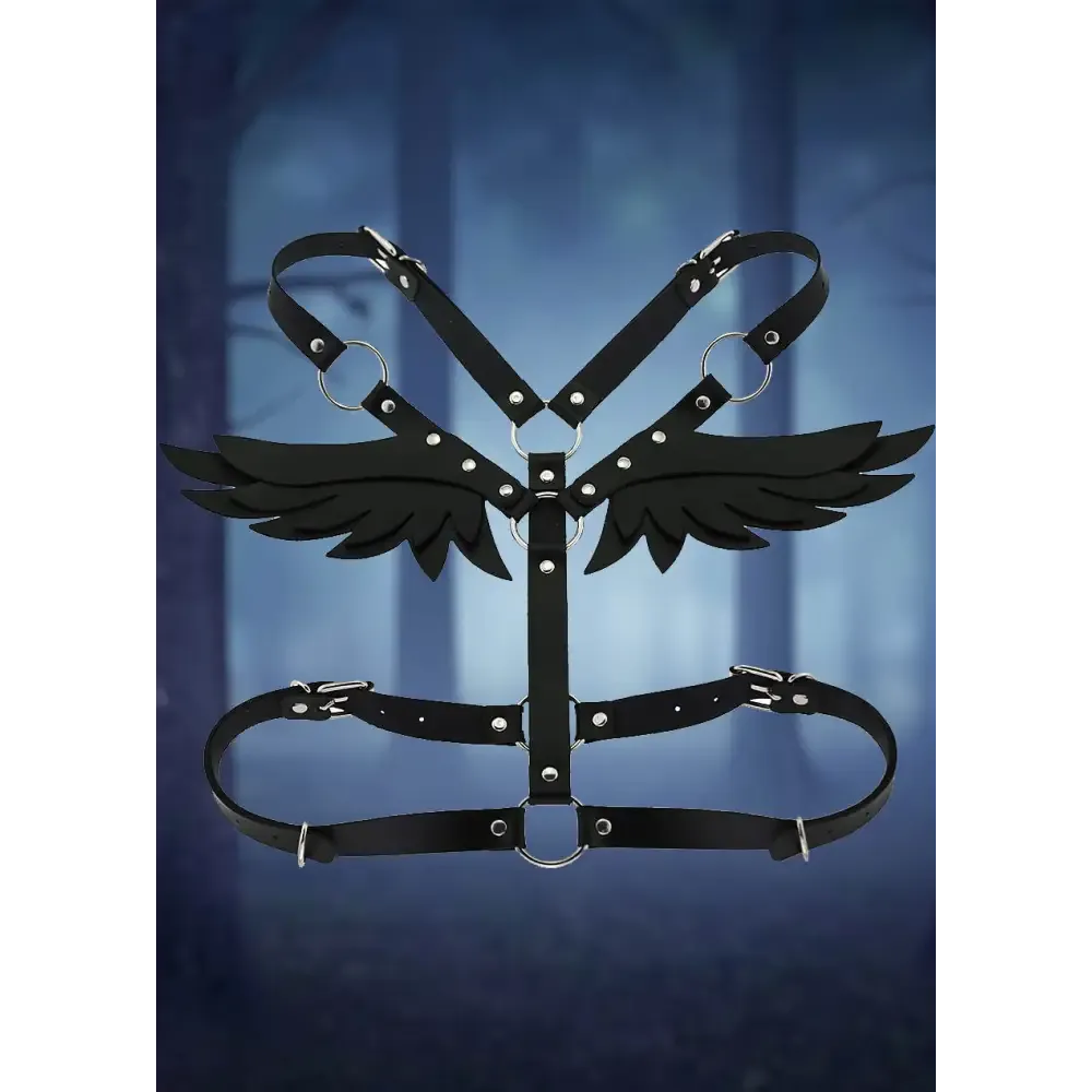 Dark Angel Wings Body Harness in High-Quality PU Leather