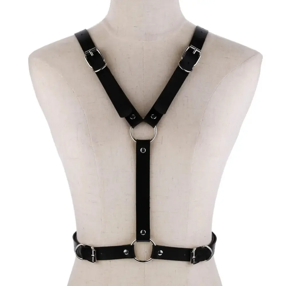 Dark Angel Wings Body Harness in High-Quality PU Leather