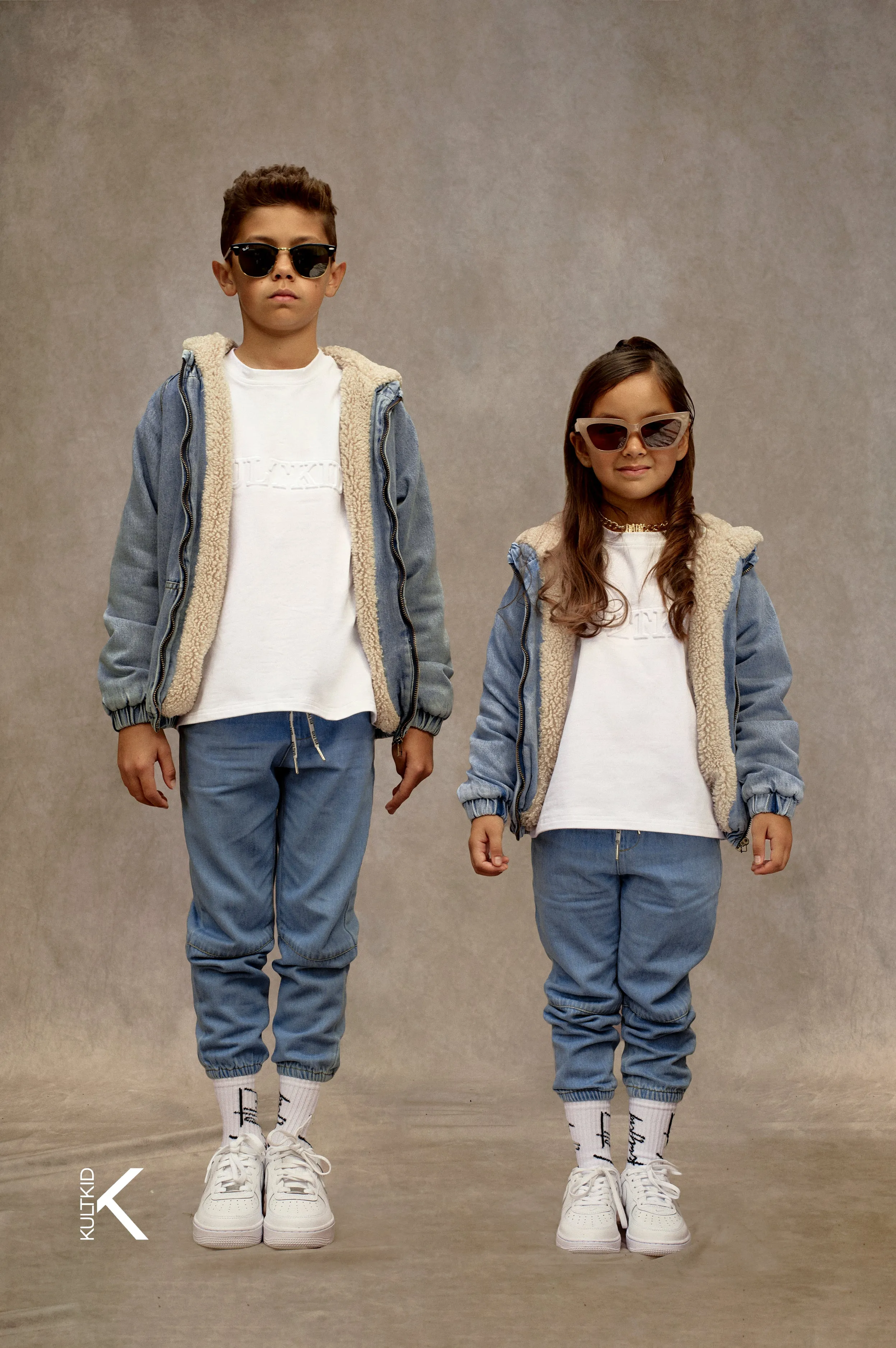 Denim Hooded Jacket with Borg Lining