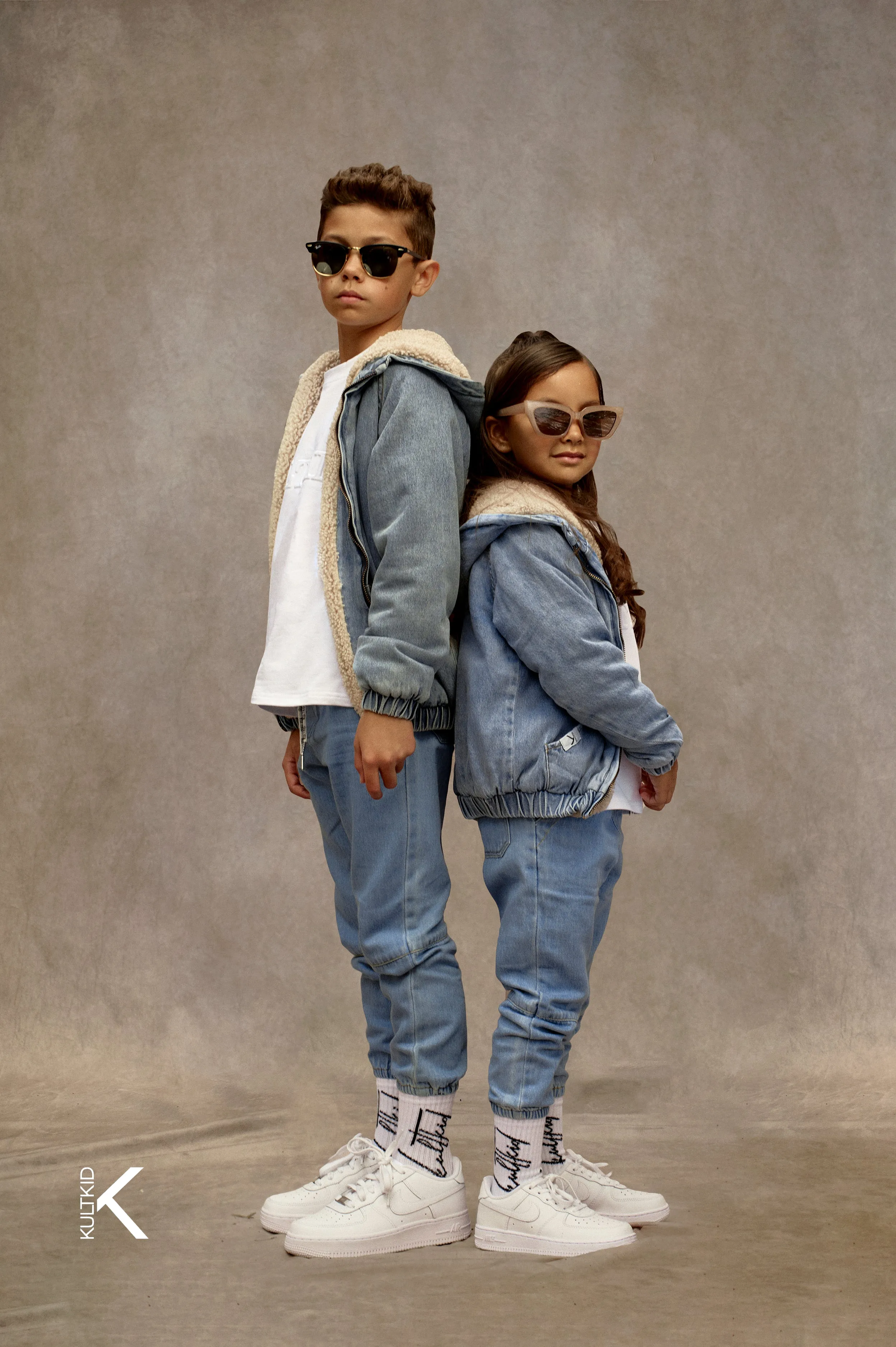 Denim Hooded Jacket with Borg Lining