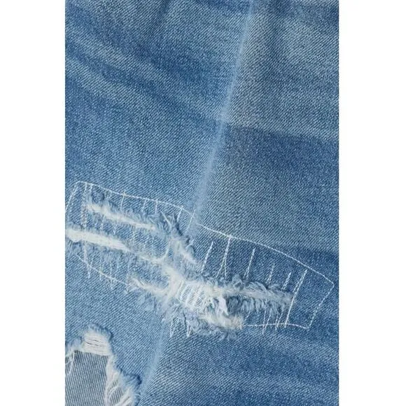 Denimist x Free People Nic Mid Rise Cutoff Distressed Denim Shorts New!