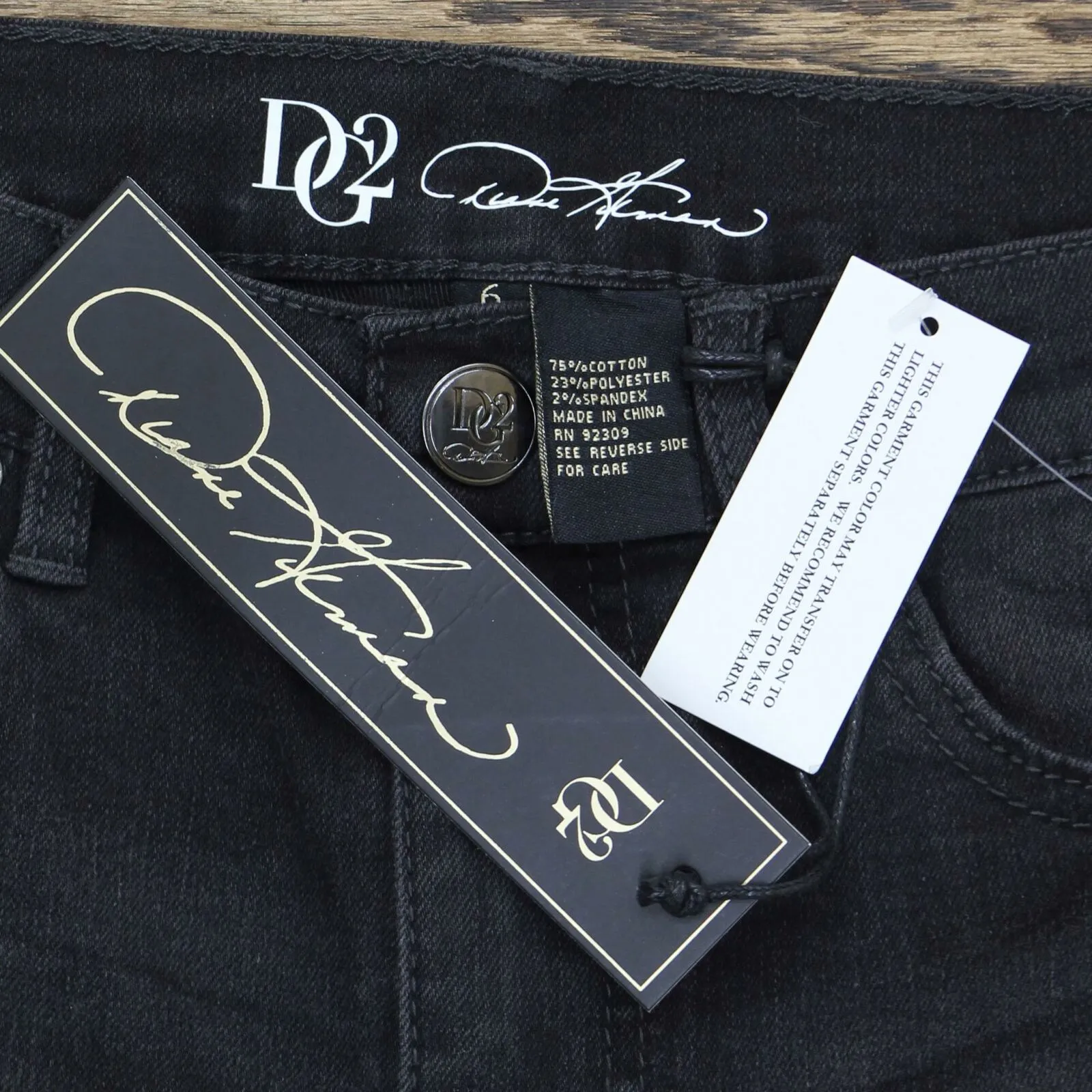 DG2 by Diane Gilman Women's Destructed Sequin Patched Skinny Jeans