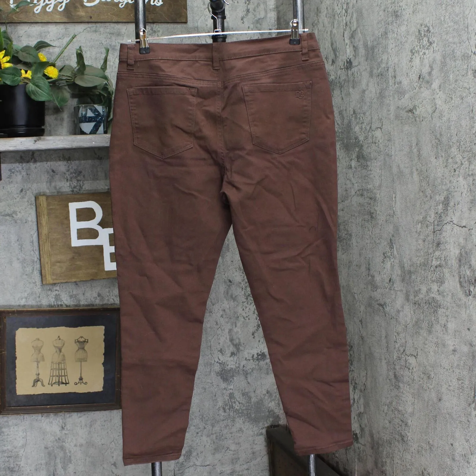 DG2 by Diane Gilman Womens Stretch Ultra Skinny Jeans 731608 Brown 16