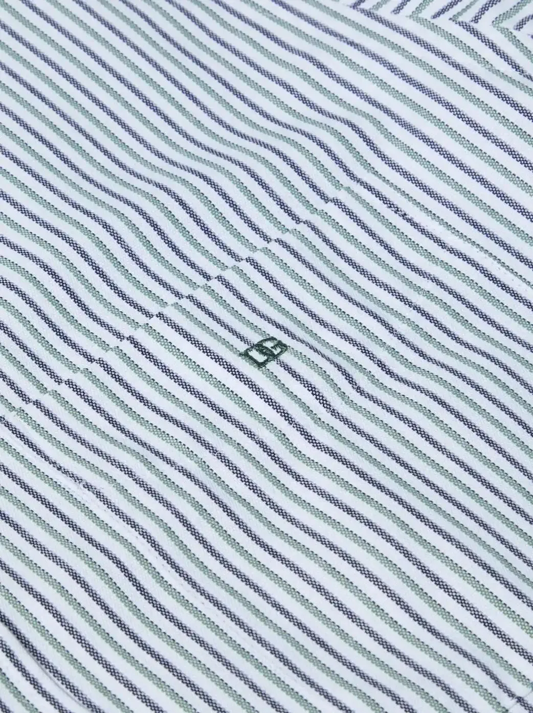 DG's Drifter Ivano Short Sleeve Stripe Oxford Shirt Green