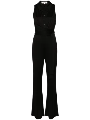 Diane Von Furstenberg Black DVF Kellie Jumpsuit UK M