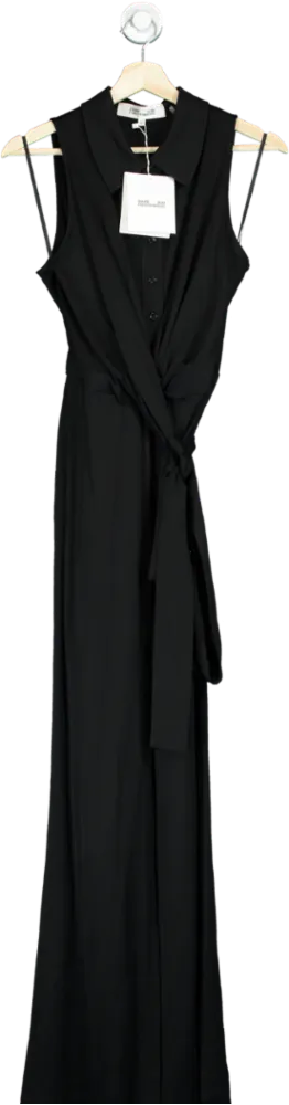 Diane Von Furstenberg Black DVF Kellie Jumpsuit UK M