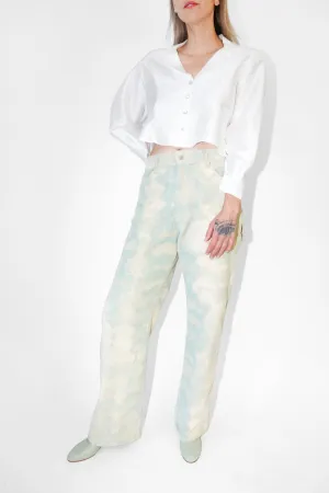 Drop Jeans in Lichen Tie Dye