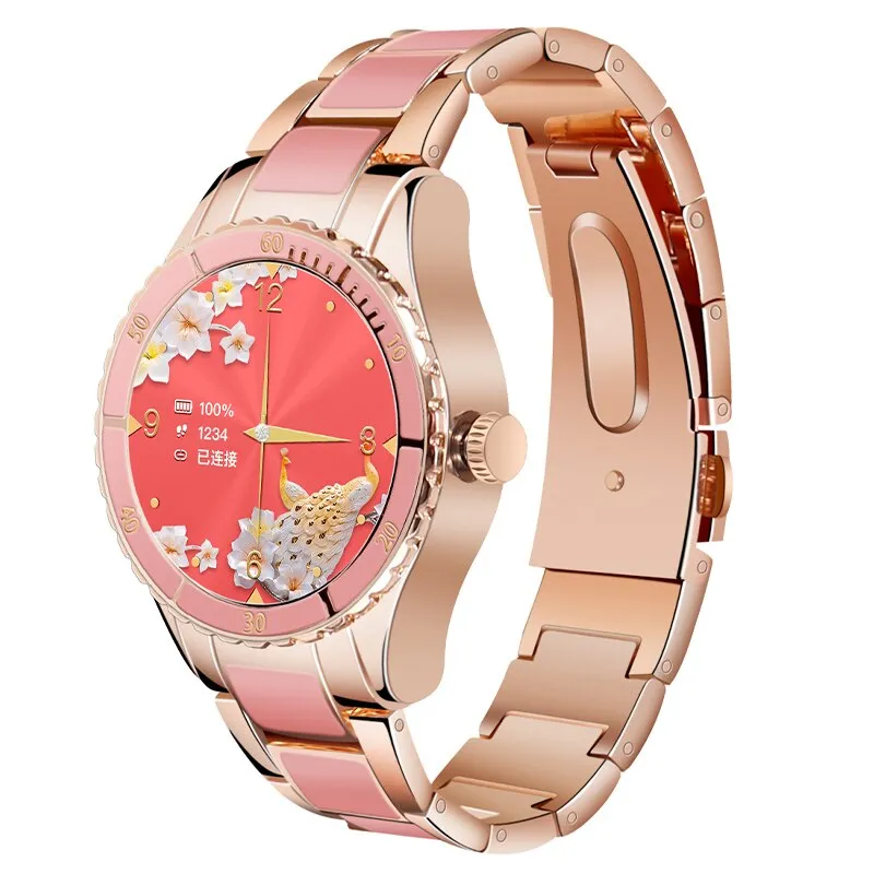 Elegant Women Dial Call Custom Watch Face Dignified Lady Smartwatch