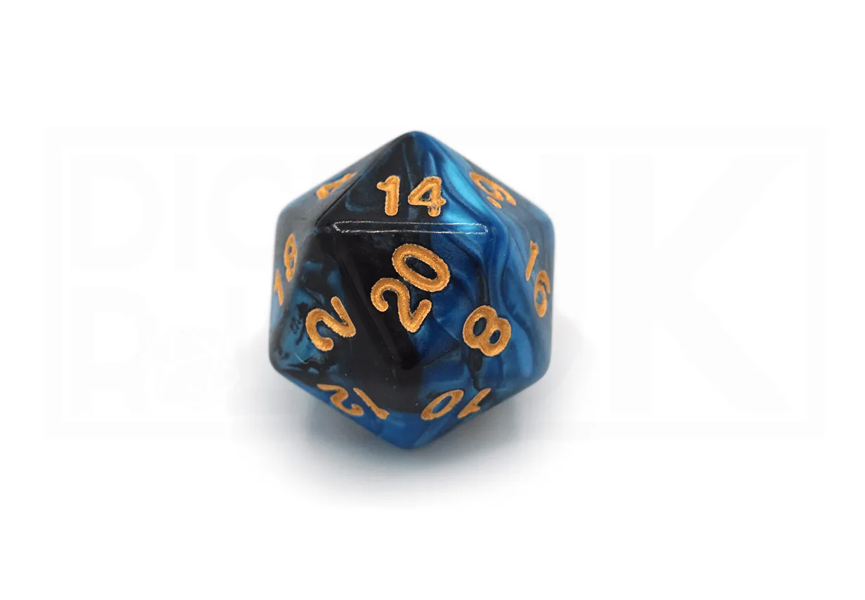 Elemental Dice | Black & Blue