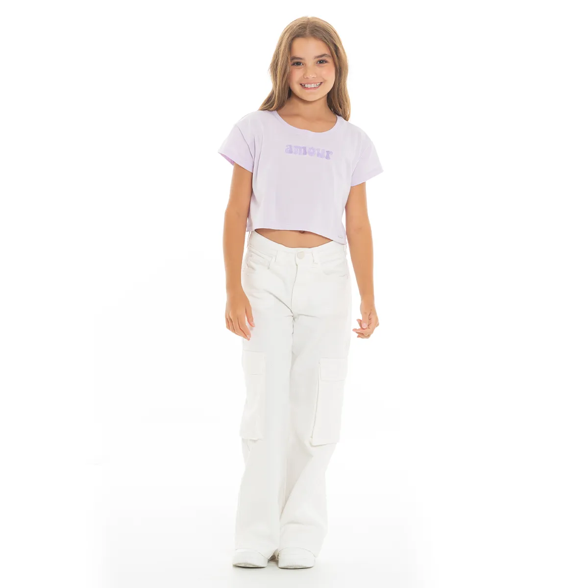 EMBROIDERED CROPPED T-SHIRT FOR GIRLS