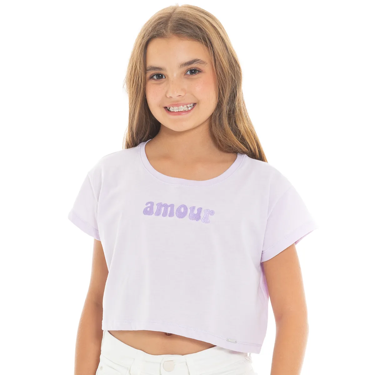 EMBROIDERED CROPPED T-SHIRT FOR GIRLS