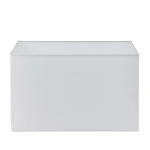 Endon 77478 Rectangular 1lt Shade Vintage white fabric 60W E27 or B22 GLS (Required)