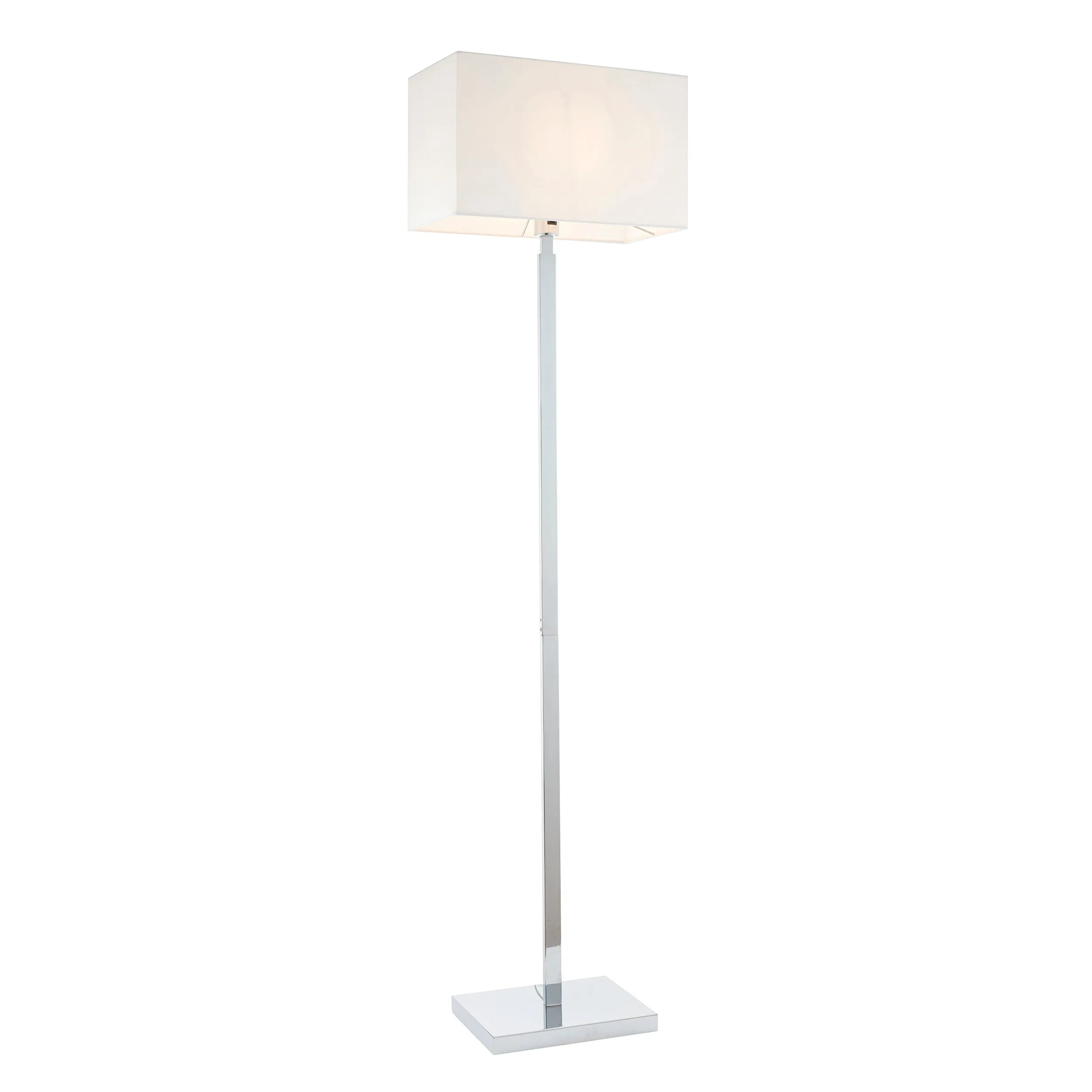 Endon 77478 Rectangular 1lt Shade Vintage white fabric 60W E27 or B22 GLS (Required)