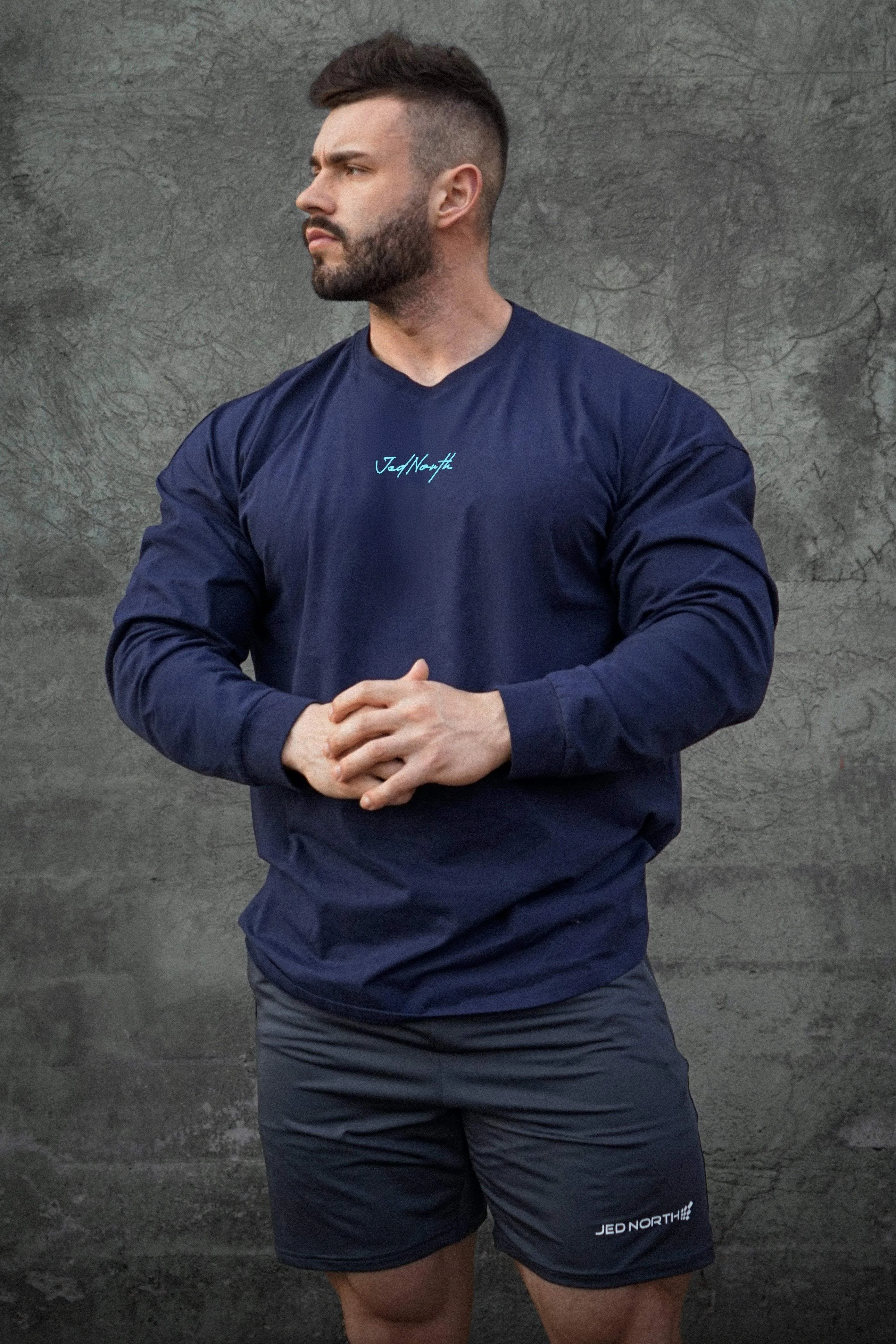 Energy Oversized Long Sleeve T-Shirt 2.0 - Midnight Blue