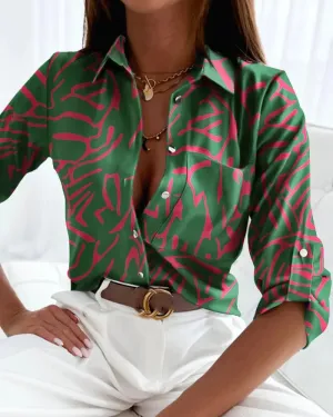 FAZAIDE - FASHIONABLE BLOUSE WITH ART PRINT
