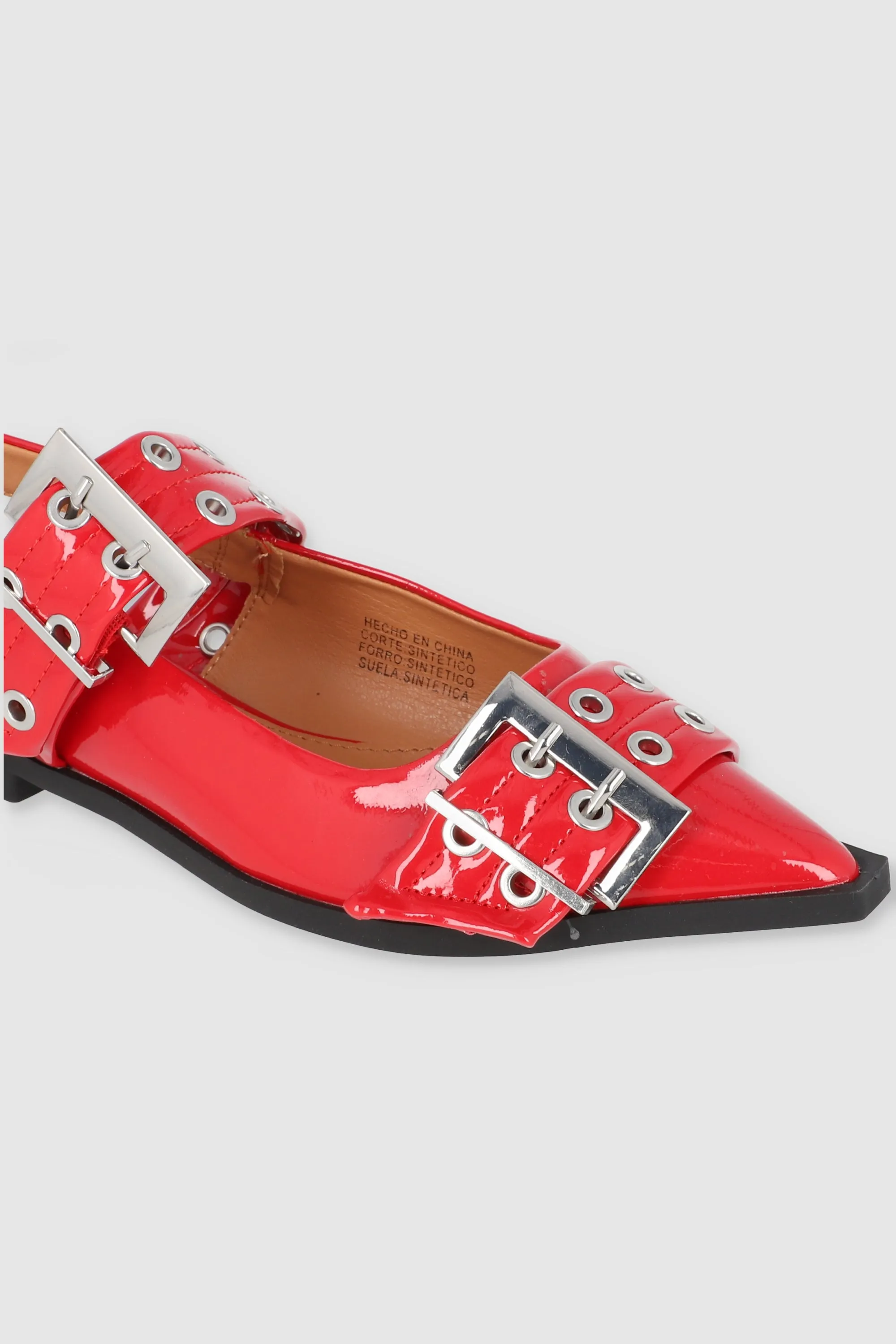 Flat puntal dos tiras eyelets hebillas