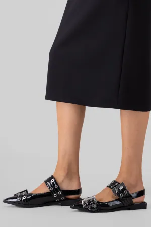 Flat puntal dos tiras eyelets hebillas