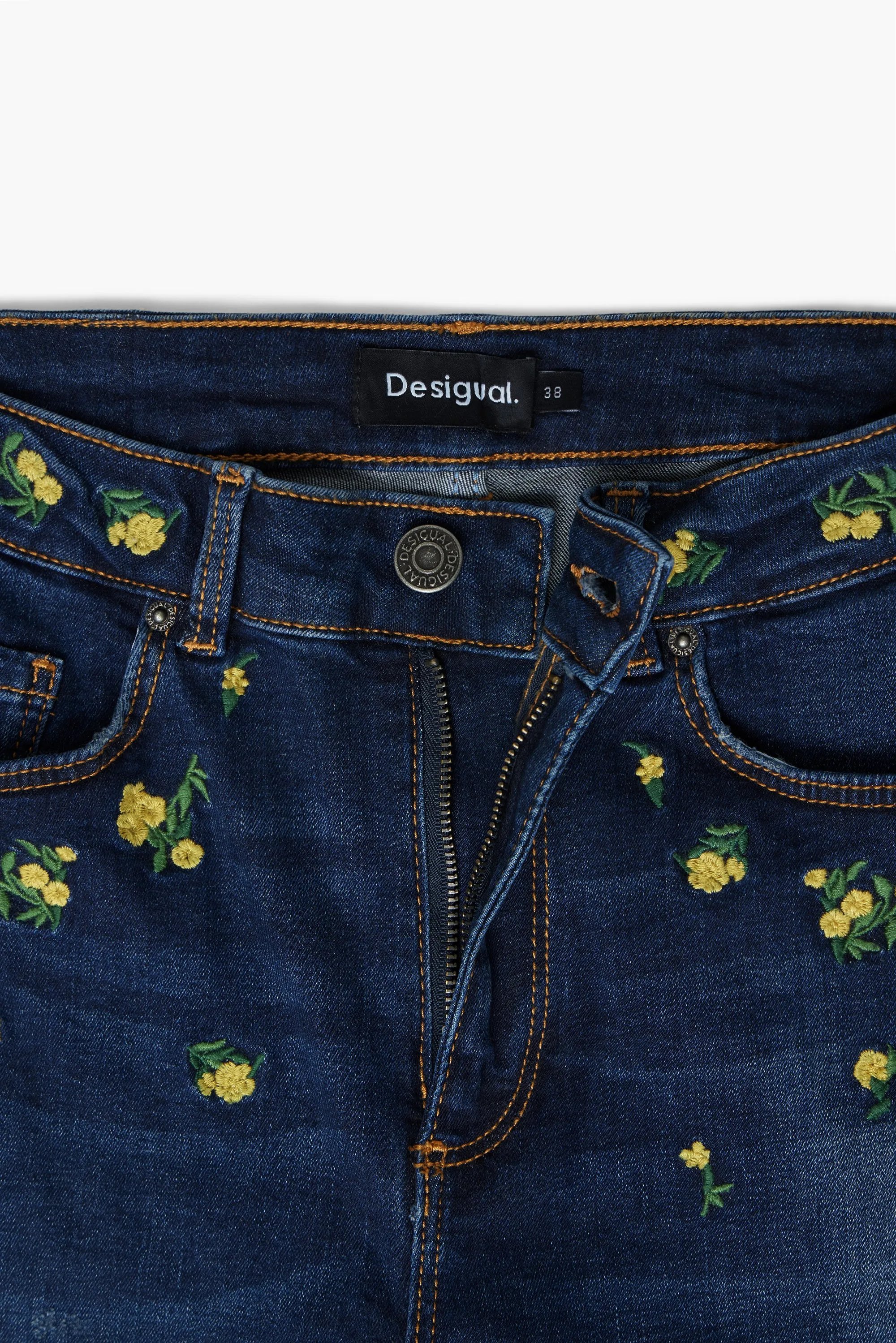 Floral Denim Jeans