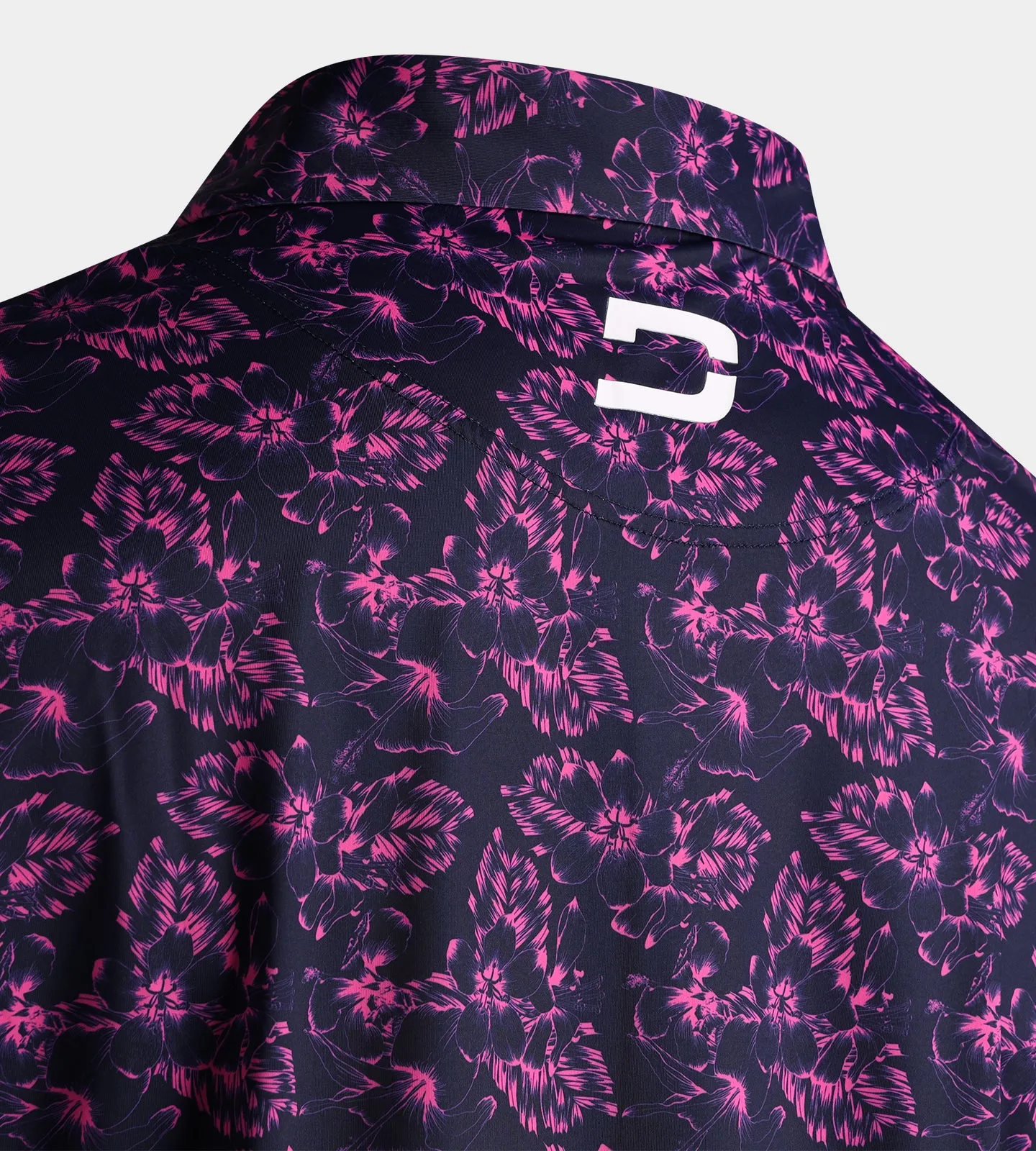 FLORAL TECH POLO - NAVY