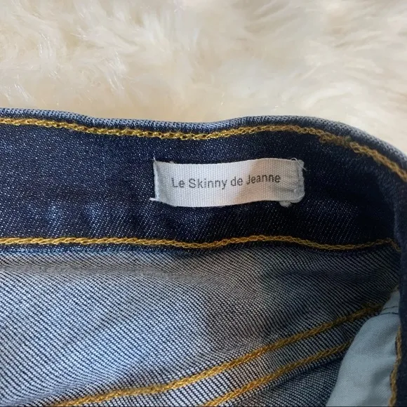 FRAME Le Skinny De Jeanne Raw-edge Stagger Jeans In Anchor