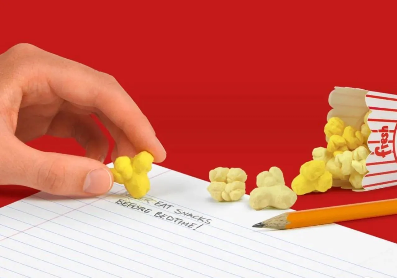 Fresh Popcorn Erasers