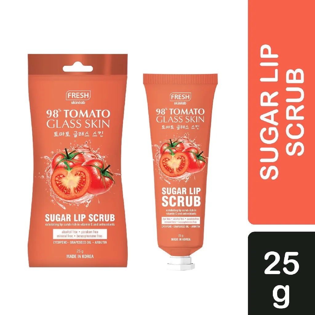 Fresh Tomato Glass Skin Sugar Lip Therapy Scrub 25g