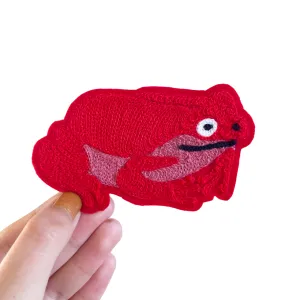 Frog Red - Chainstitch Patch