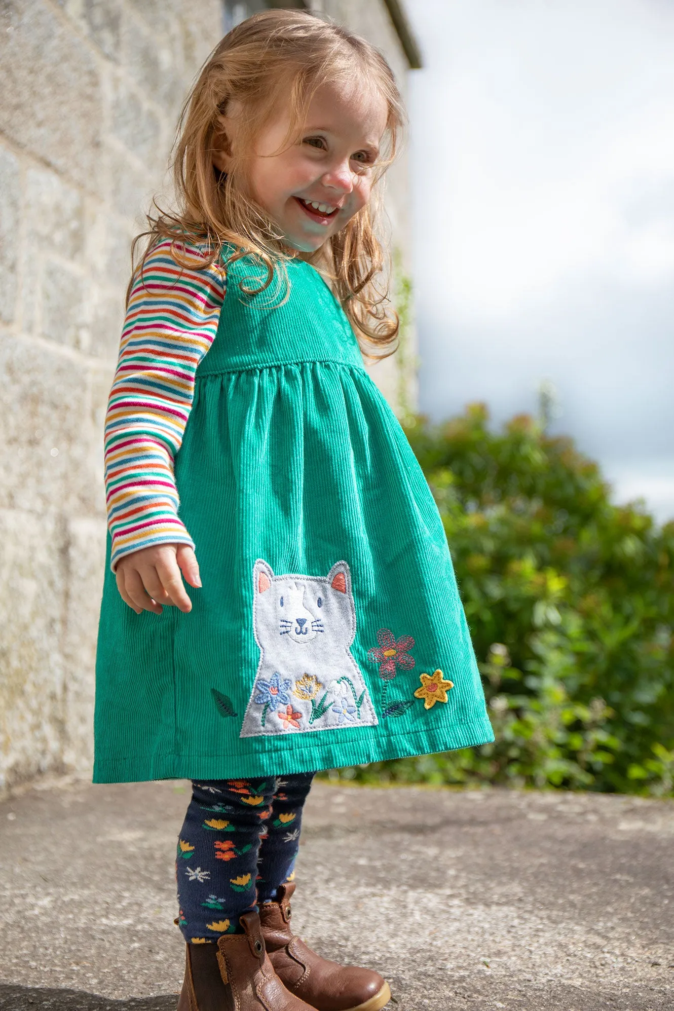 Frugi Baby Girls Lilly Cord Dress