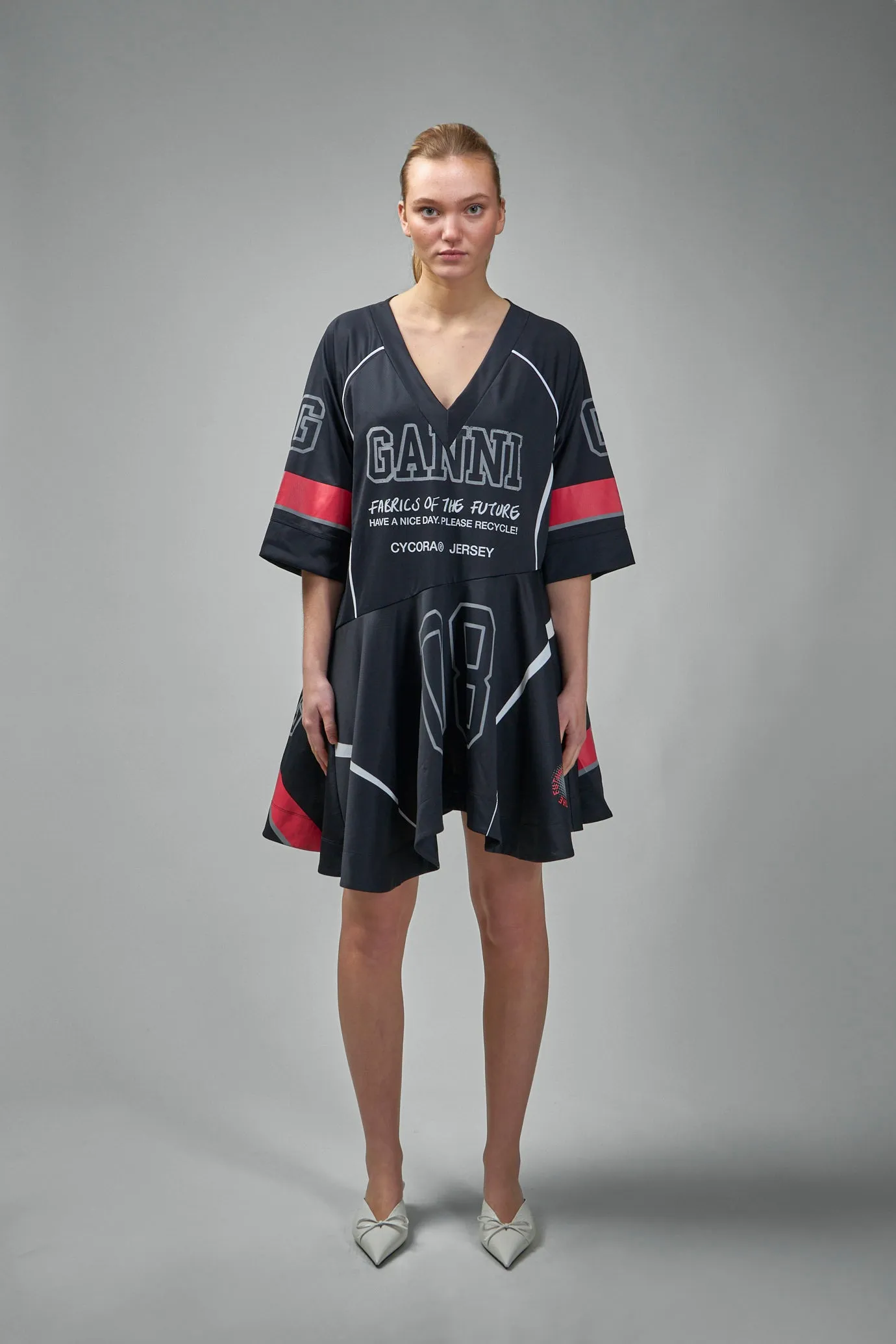Future Mesh Oversized Mini Dress