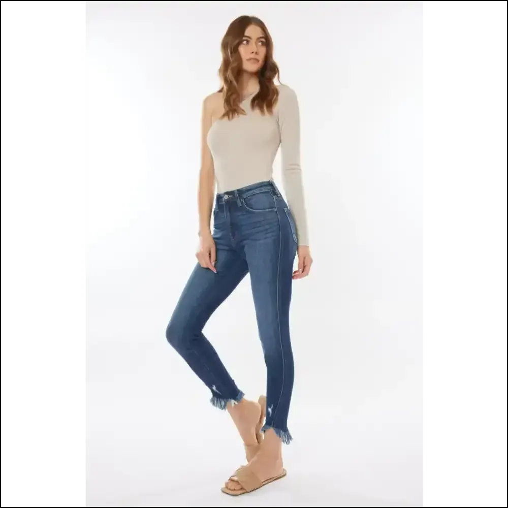 Get Edgy with Kancan's Raw Hem High Waist Jeans – Rebel in Style! 😎💥