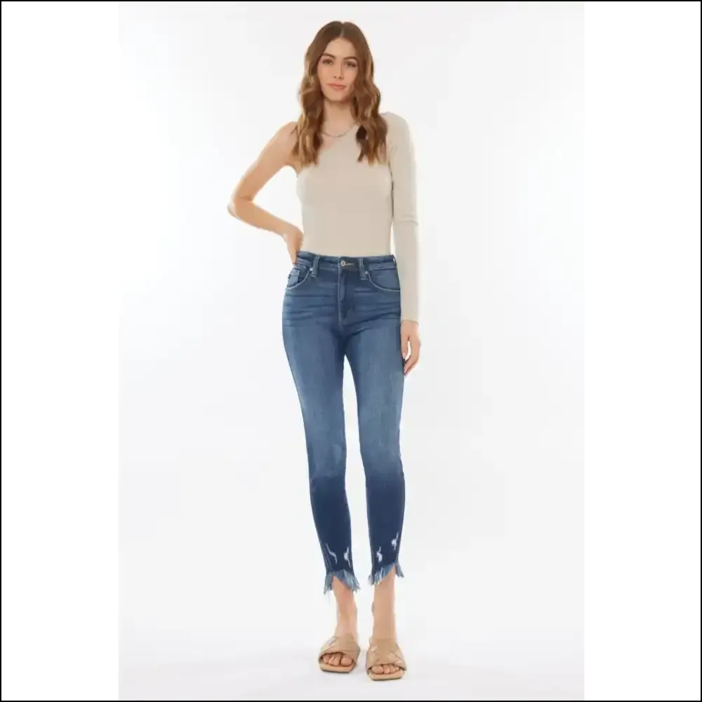 Get Edgy with Kancan's Raw Hem High Waist Jeans – Rebel in Style! 😎💥