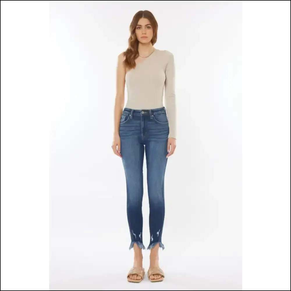 Get Edgy with Kancan's Raw Hem High Waist Jeans – Rebel in Style! 😎💥