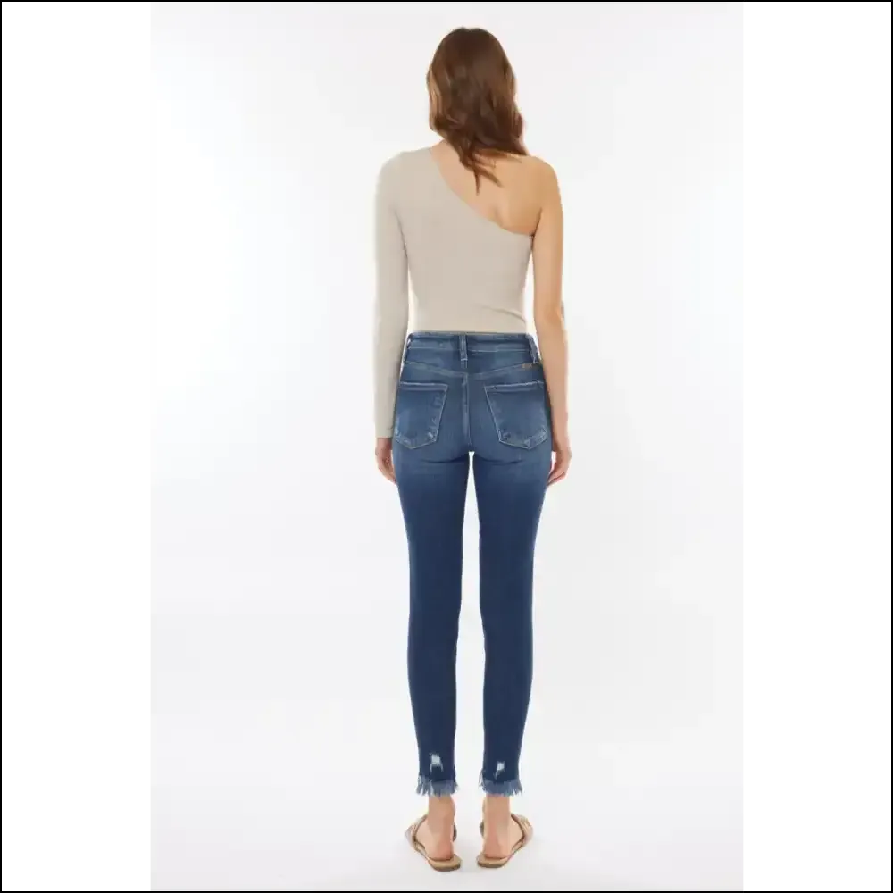 Get Edgy with Kancan's Raw Hem High Waist Jeans – Rebel in Style! 😎💥