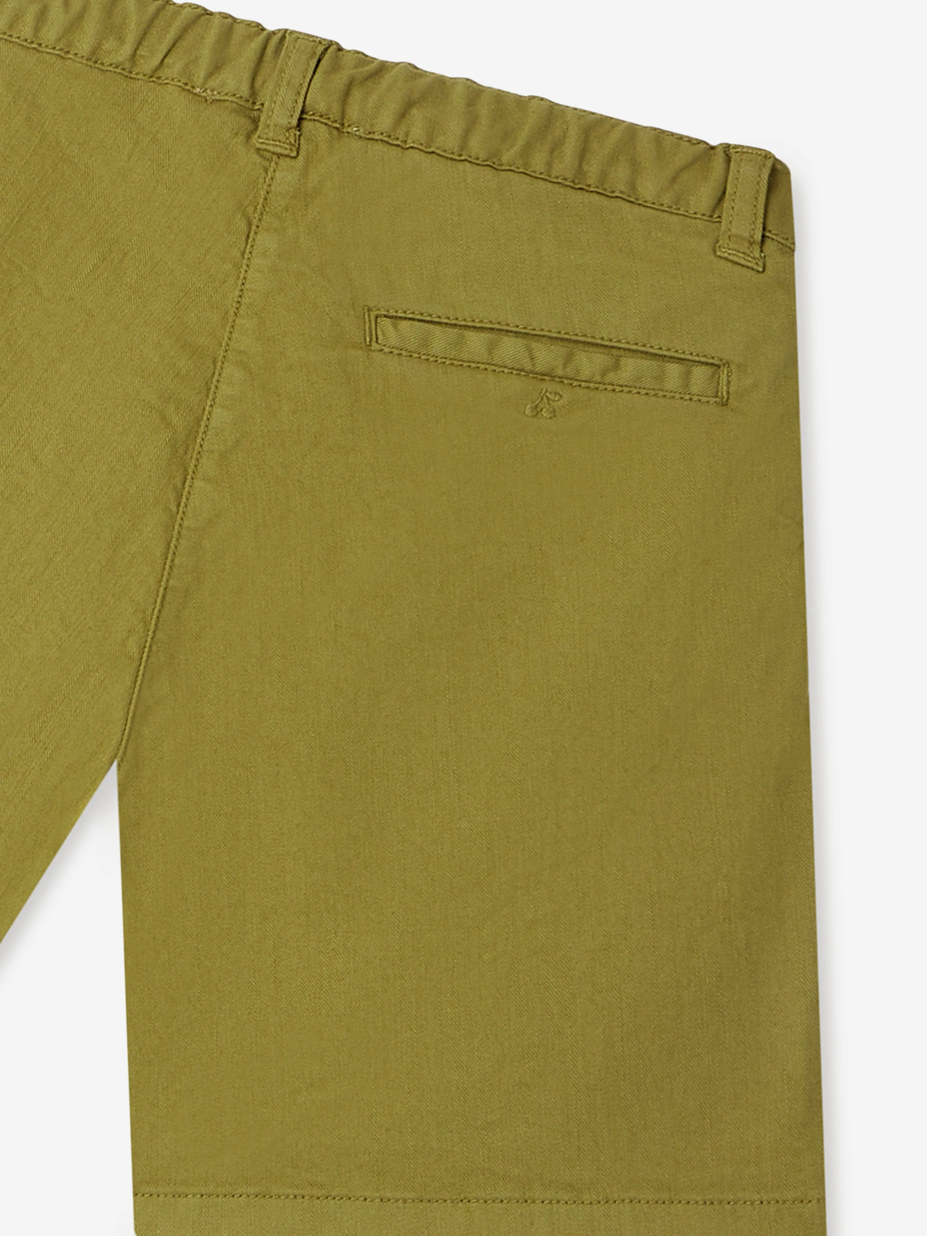 Girls Cotton Shorts in Green