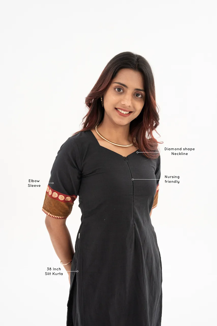 Golden Floral Feeding kurta